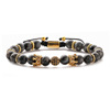 Golden copper woven zirconium, beaded bracelet, micro incrustation