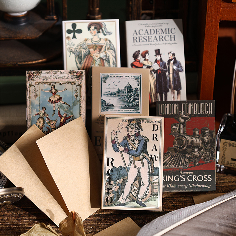 Guyun estilo europeo no adhesivo papel de notas retro transfronterizo papel kraft notas de registro portátil papel kraft