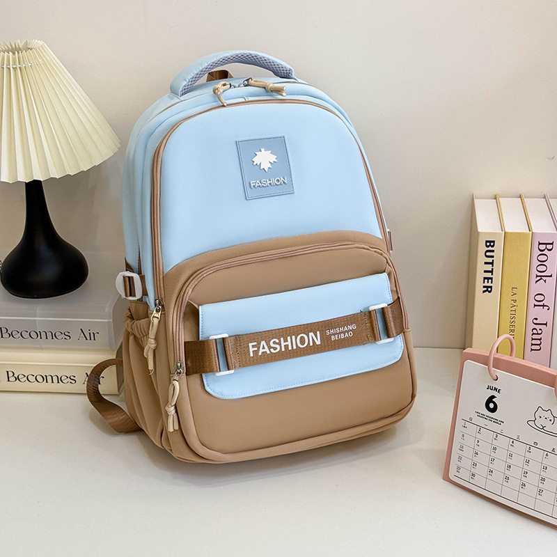 Nueva mochila de gran capacidad para mujer, color de contraste japonés, marca de marea ligera, mochila escolar para estudiantes universitarios, bolsa de viaje de ocio, bolsa para computadora para hombres