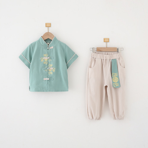 Children's Hanfu Costume Retro Tang Suit Birthday Clothes for Boys Kids Summer Hanfu Wholesale Hanfu Confucianism Dress