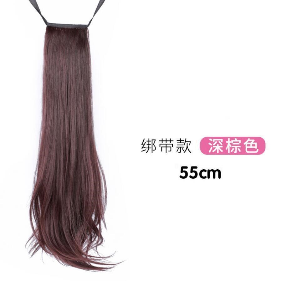 Clip de pelo artificial alta Cola de Caballo peluca hembra natural micro-volumen simulación luz Correa peluca Cola de Caballo trenza al por mayor