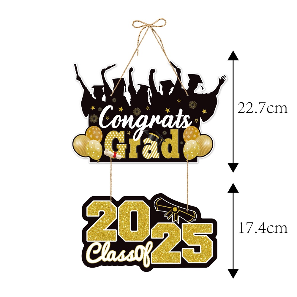 Temporada de graduación puerta delantera decoración soltero sombrero graduado colgando ornamento