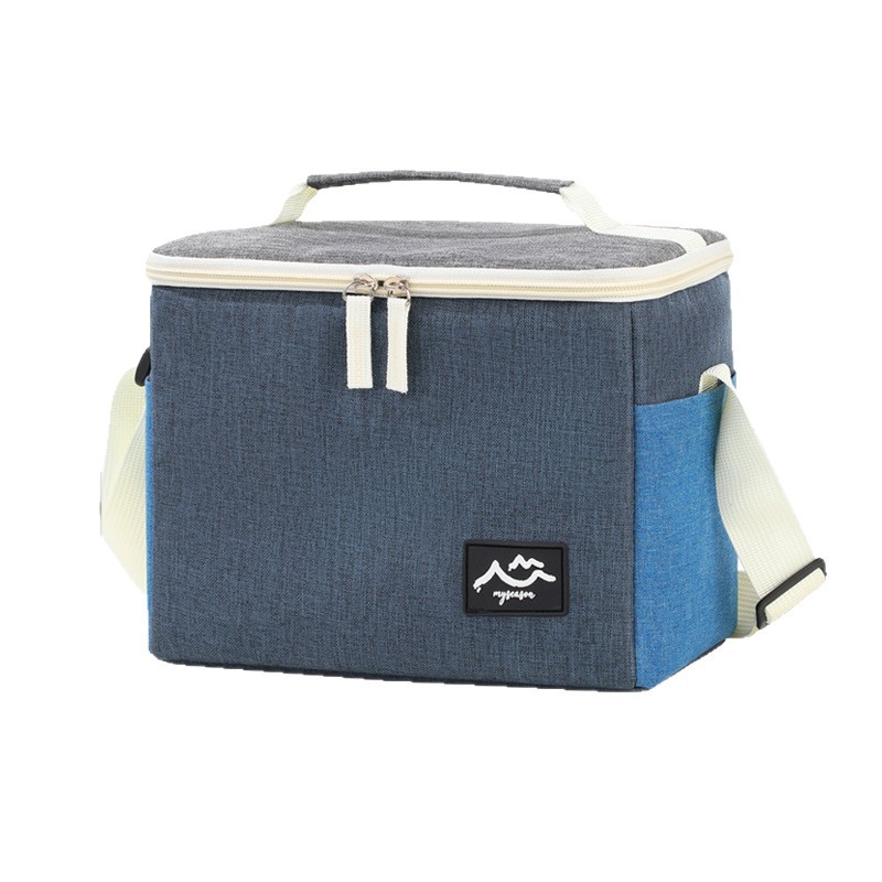 Bolsa de hielo transfronteriza de color contrastante bolsa de aislamiento de campamento al aire libre bolsa de almuerzo gruesa bolsa de caja de almuerzo