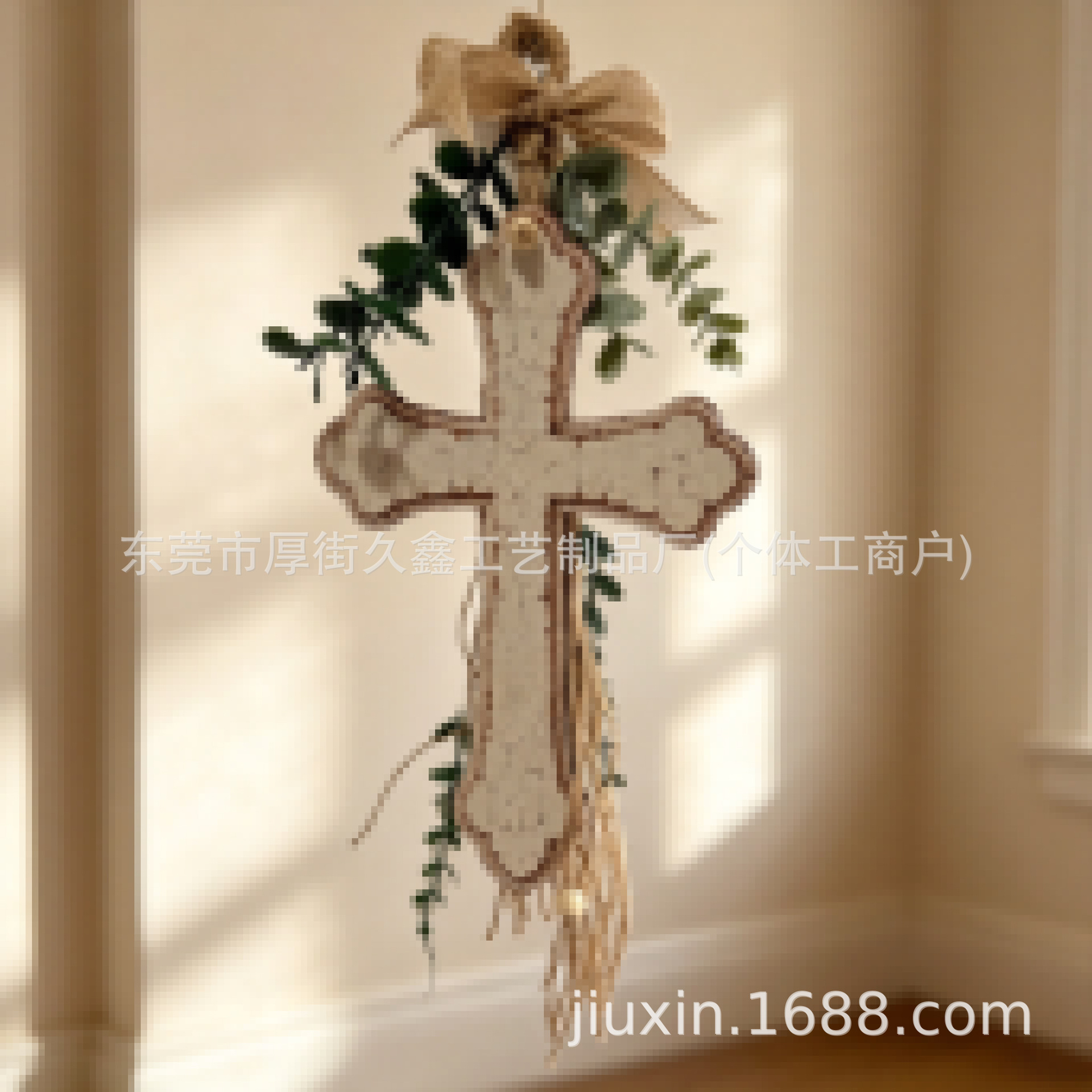 Decoración Colgante de Pared en Forma de Corazón de Madera Impresa para Hogar