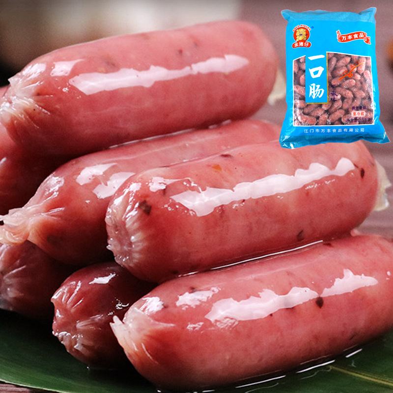 一口黑椒肠万丰金猪仔热狗肠 短热狗 台式香肠烧烤肠2.5kg约190个