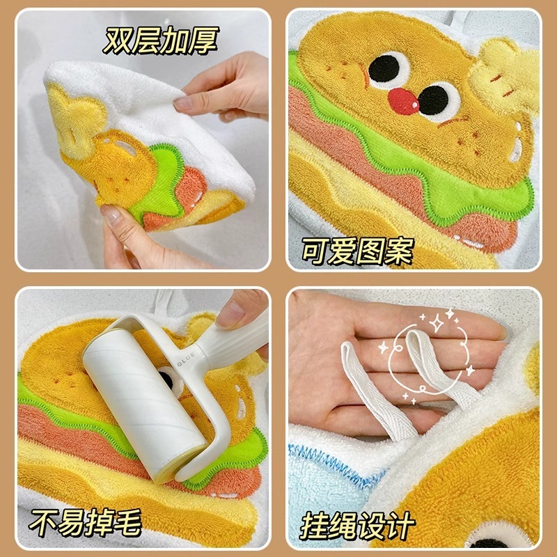 インターネット有名人小動物ハンドタオルぶら下げ吸水性強力な子供のかわいいタオルキッチンディッシュタオル卸売韓国タオル|undefined