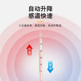 XZ红水温度计家用室内水温测量计实验工业不锈钢保护套短玻璃棒式