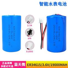 ER34615智能水表燃气表涡轮流量计量表GPS定位器D型1号3.6V锂电池