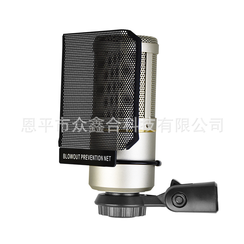 高音质48V麦克风太空线双卡线电容咪录音室声卡直播即插即用ZX320