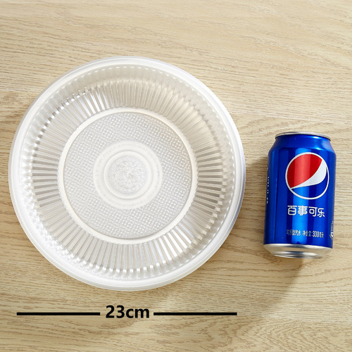 Disposable plate plastic dish plate fruit plate round plate thickened transparent household barbecue picnic round food grade
