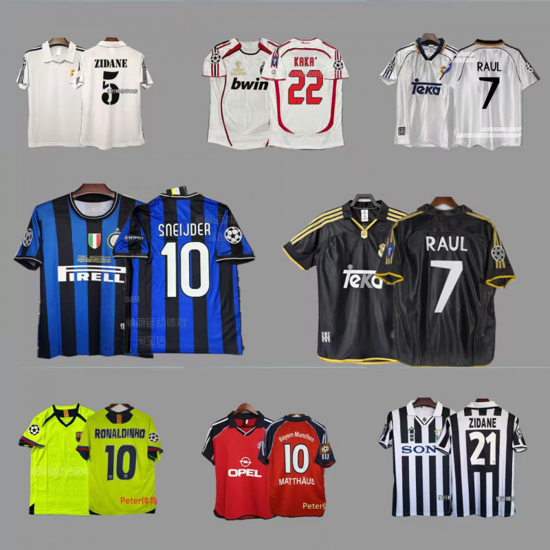 Champions League Football Uniforms, Game Training Uniforms, Short-Sleeved Sportswear, Club National Team Uniforms