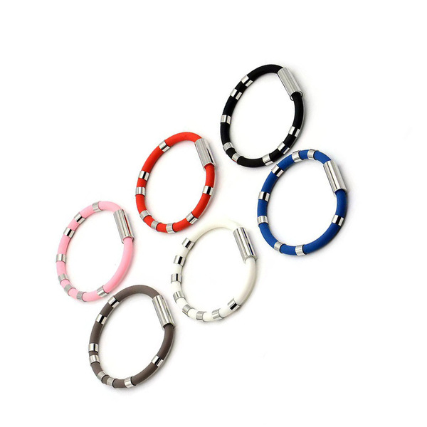 silicone fashionable bracelet stainless steel