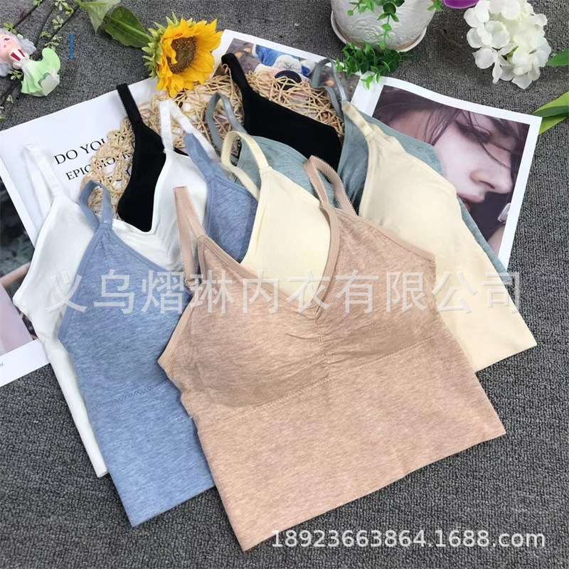 Europe and the United States U-shaped back gathered bra vest inventory wholesale Serbia Mexico Beautiful Vest
