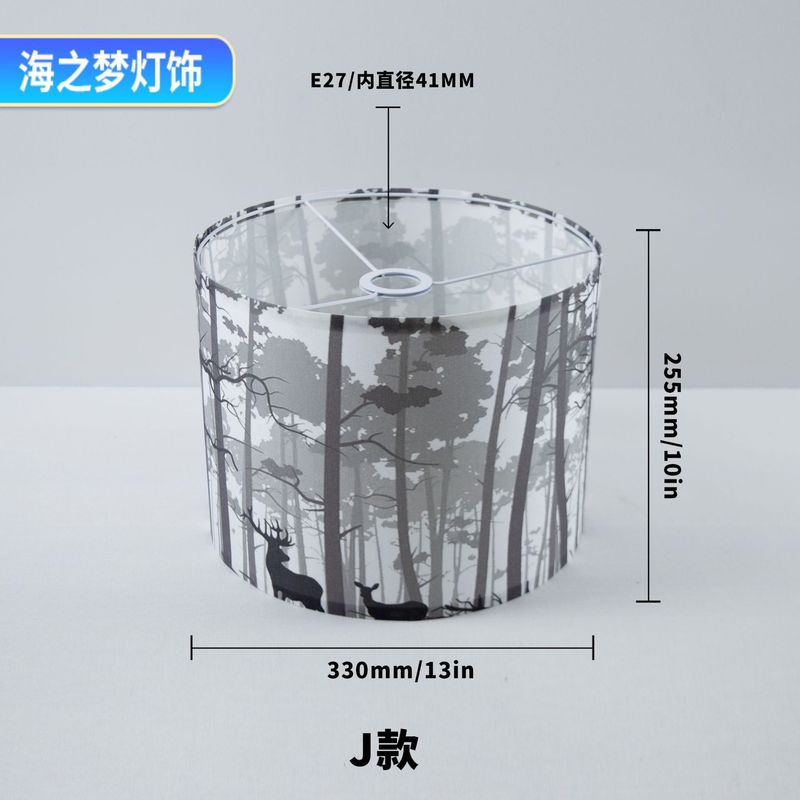 跨境亚马逊拆卸台灯灯罩图案印刷特色家居装饰织物布艺落地灯灯罩|undefined