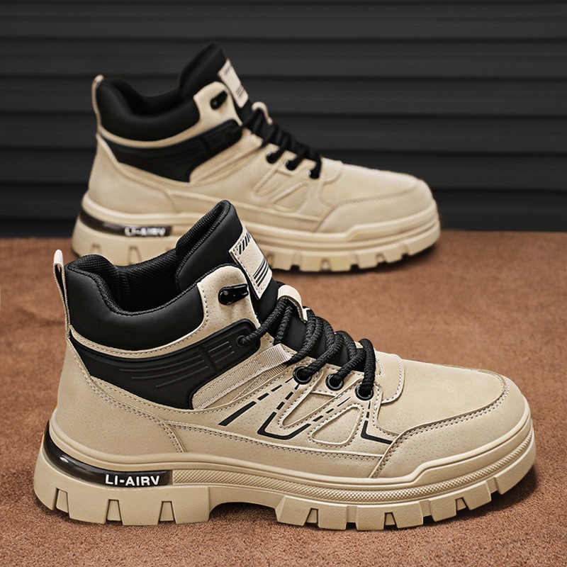 Botas de cuero para hombres botas Martin casuales otoño invierno 2025 zapatos de alto nivel para hombres herramientas zapatos de motocicleta para hombres zapatos de moda