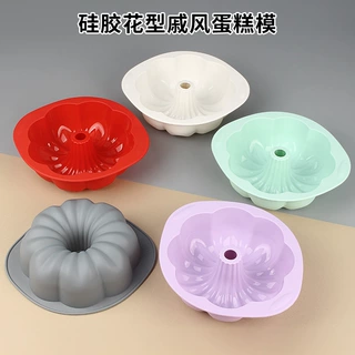 跨境新款6寸南瓜蛋糕模具 硅胶蛋糕模 戚风DIY烘焙硅胶蛋糕模具