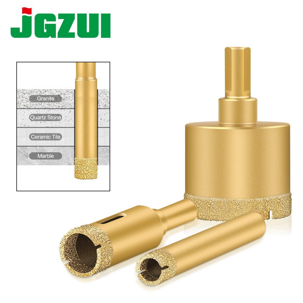 钎焊干打瓷砖钻头 多功能大理石玻化砖花岗岩玻璃打眼干打开孔器