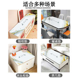 ✅椭圆形桌垫免洗防油防水防烫pvc软玻璃桌面保护仿大理石餐桌桌