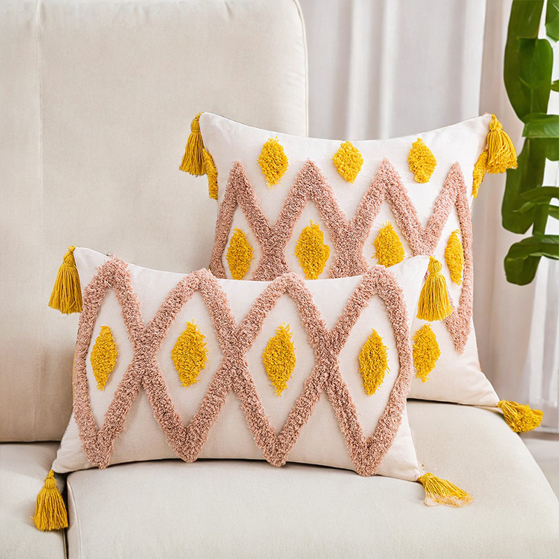 Bohemia Sofá Funda de almohada ins Marruecos B & B Borla Almohada Sofá Cojín Cojín Cojín Cojín Cojín Cojín Cojín Cojín