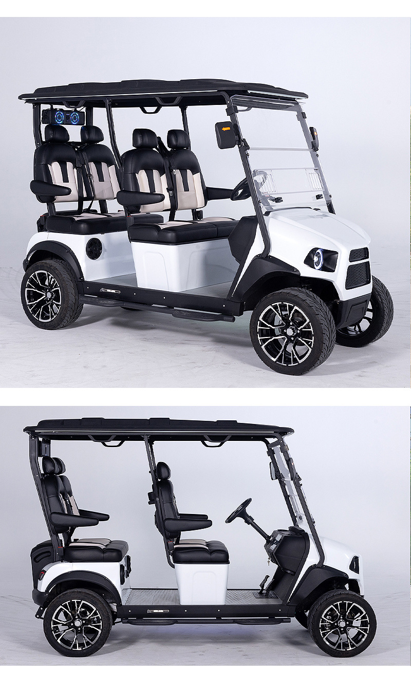 Electric Golf Cart, Open-Top Four-Wheel Tourist Electric Sightseeing Car, Hotel Resort Campus Shuttle Bus