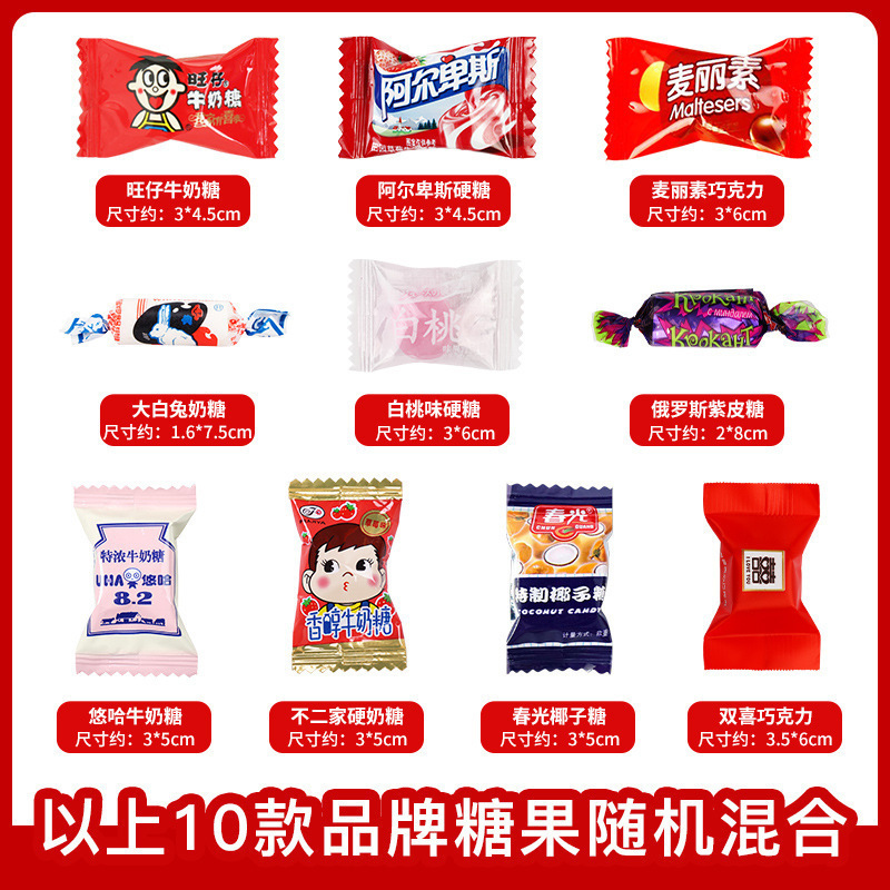 软硬糖果巧克力混合订婚满月喜糖散装枣子婚庆批发旺仔牛奶糖结婚|undefined