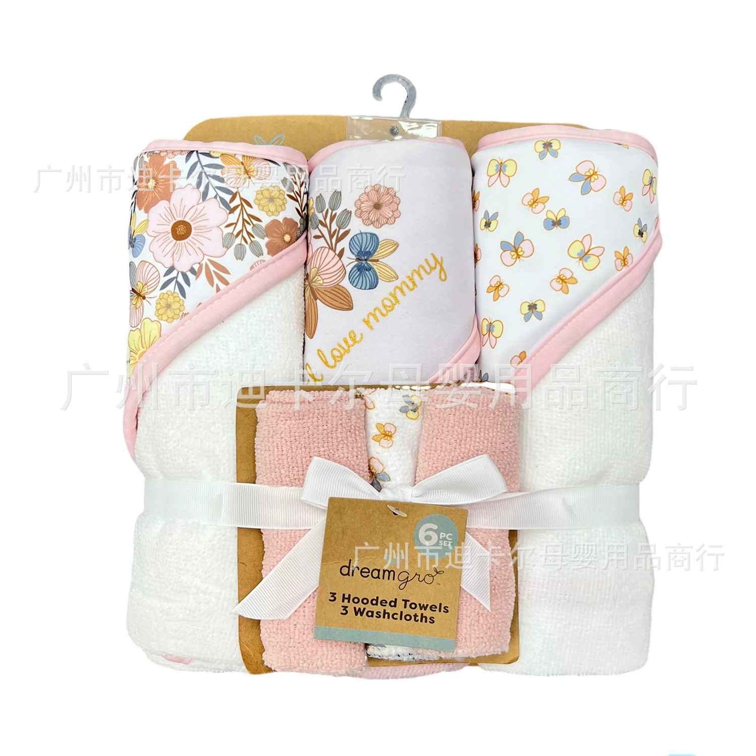Comercio exterior toallas con capuz para bebés toallas materiales cómodos y suaves 6 paquetes en stock 6PCS SET