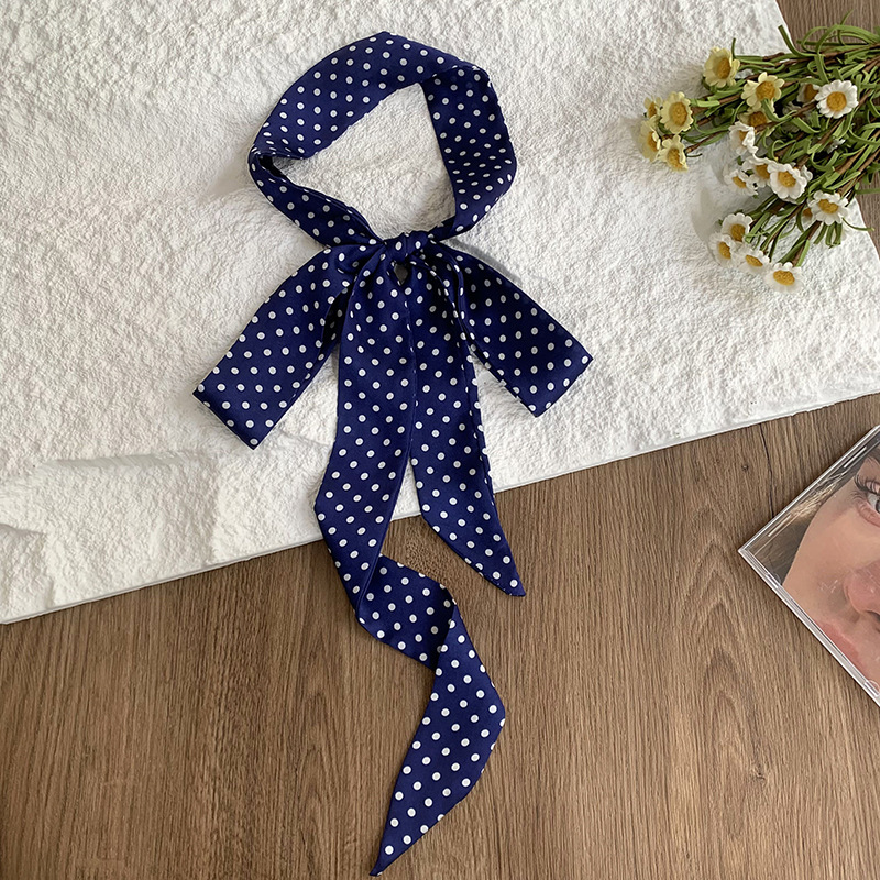 Pañuelo de seda personalizado, lunares femeninos, delgado y estrecho, corbata de seda de simulación de alta calidad, cinta flotante, pañuelo en la cabeza, fábrica de origen de procesamiento