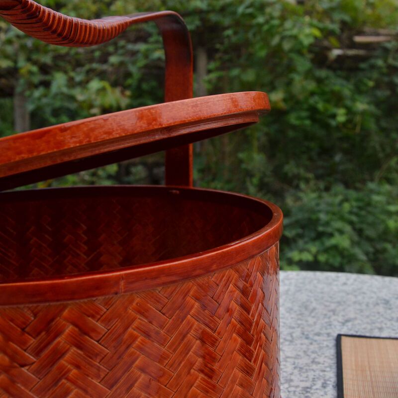 竹編みのバスケットの食品箱の茶器の収納箱の結婚祝いの民宿のバスケットの清潔なバスケットの竹編みの包装のバスケット|undefined