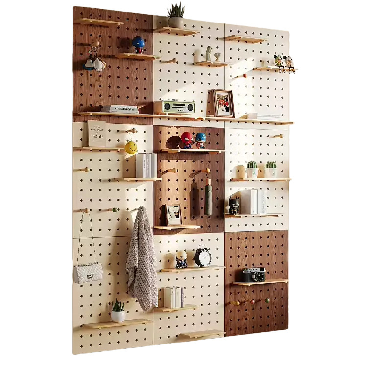 Conejo bebé agujero agujero tablero estante de madera sólida pared de modelado accesorios de pared colgando pared tablero de madera estante de exhibición