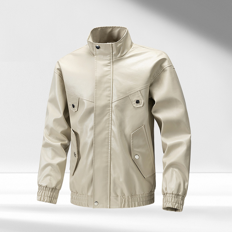 2024 chaqueta de cuero de moda para hombres nueva chaqueta de cuero joven guapo estilo coreano delgada locomotora chaqueta de tamaño grande para hombres