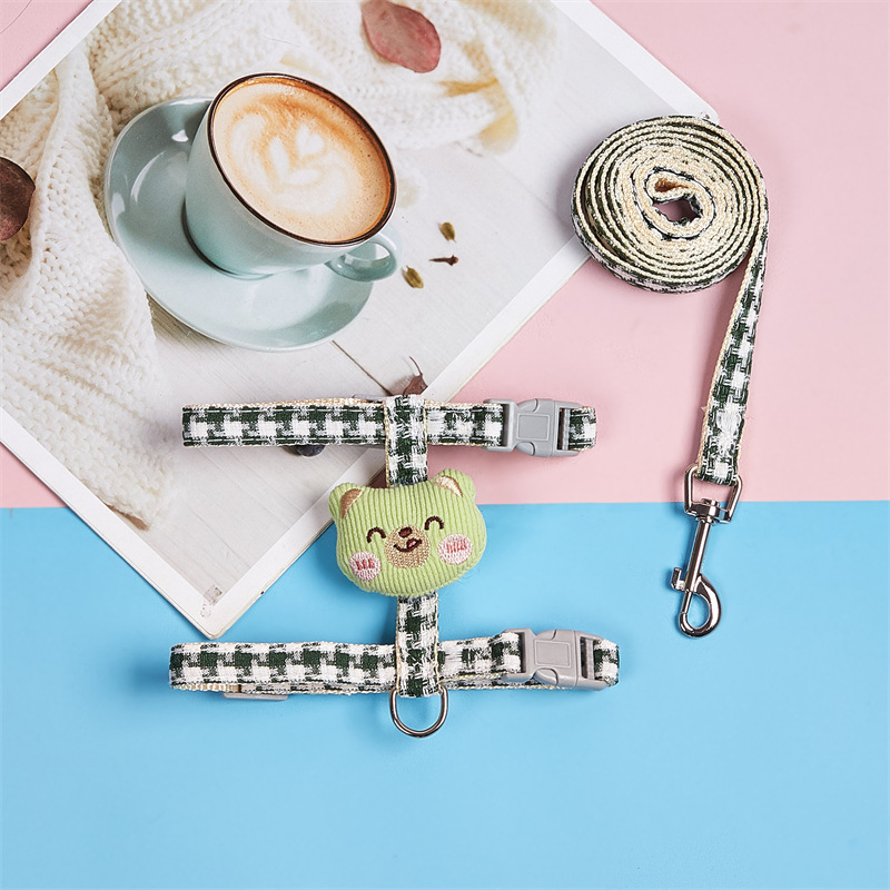 Nuevo perro remolque cuerda caminando gato cuerda tipo I-tipo anti-rotura gato tracción Teddy fuera de cuerda correa de pecho