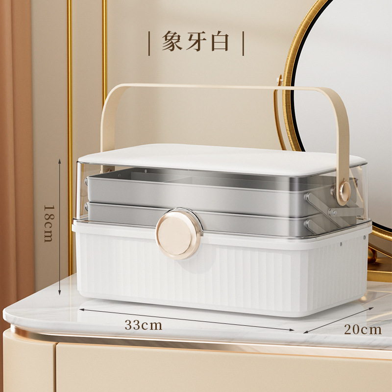 Large Medicine Box Home Storage Household Large Capacity Dormitory Emergency Medical Box Drug Multi-Layer Portable Storage Medicine Box