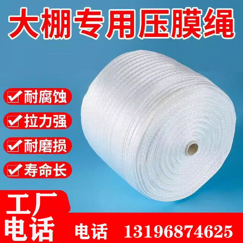 大棚压膜绳压棚带线绳子防老化高强度压膜带农业耐用农用扎带室外