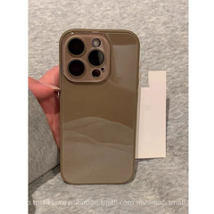 ins早秋奶咖色玻璃镜头膜适用iPhone16promax苹果17手机壳新款男
