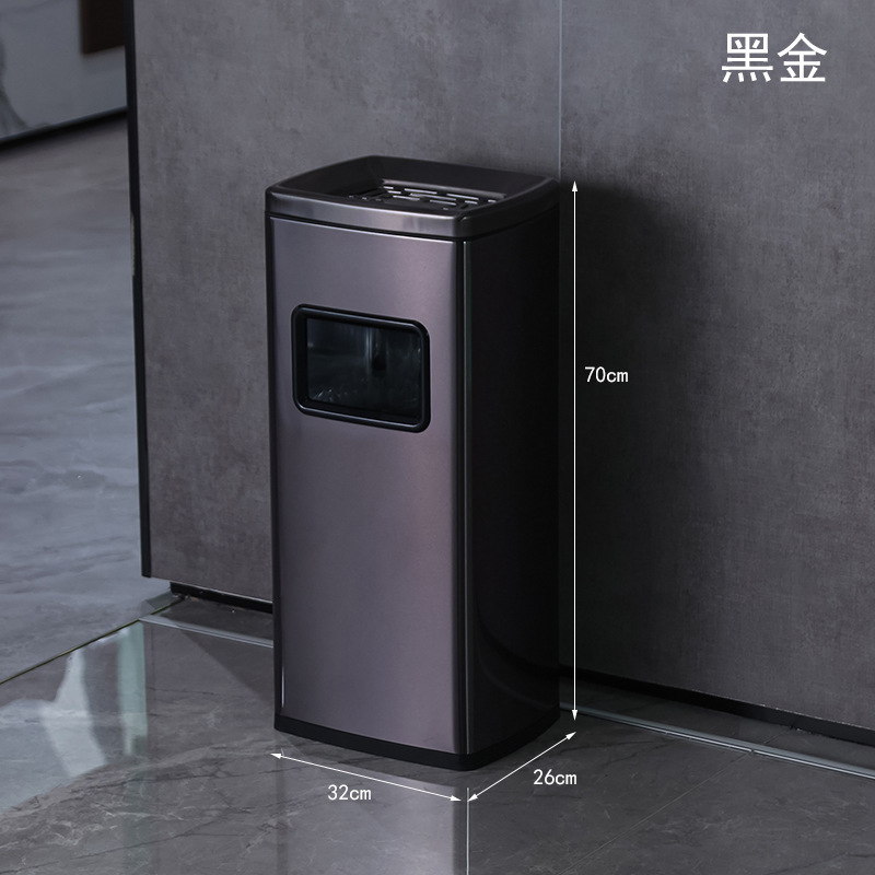 ステンレス立式ロビーエレベーターの口が煙を消して床に落ちた縦型灰皿商用ホテルのゴミ箱灰皿|undefined