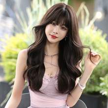 假发女长发2023新款化纤仿真假发时尚大波浪整顶全头套仿真长卷发