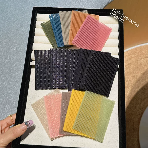 2023 Internet celebrity colorful simple female posting ten-piece set Velcro lazy artifact forehead bangs hair stick hair accessories