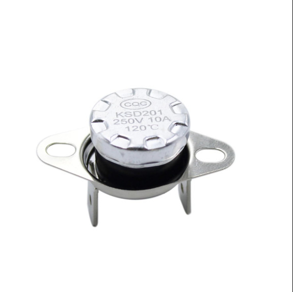 Temperature control switch KSD 201 250V 10A 120 degree normally closed angle movable buckle snap protector Temperature control switch KSD 201 250V 10A 120 degree normally closed angle movable buckle snap protector