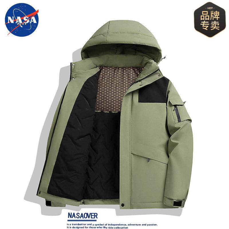 NASA invierno al aire libre calentamiento de algodón de grafeno pareja chaqueta con capuzas casuales a prueba de frío chaqueta de algodón de asalto hombre