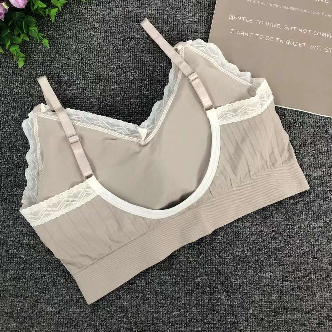 Nueva taza fija sin marcas de alta calidad chaleco de dama sin anillo de acero bra de yoga ropa interior deportiva mujer al por mayor