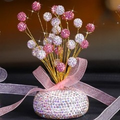 汽車內飾鑲鑽擺件中控台可愛創意網紅滿天星汽車擺件