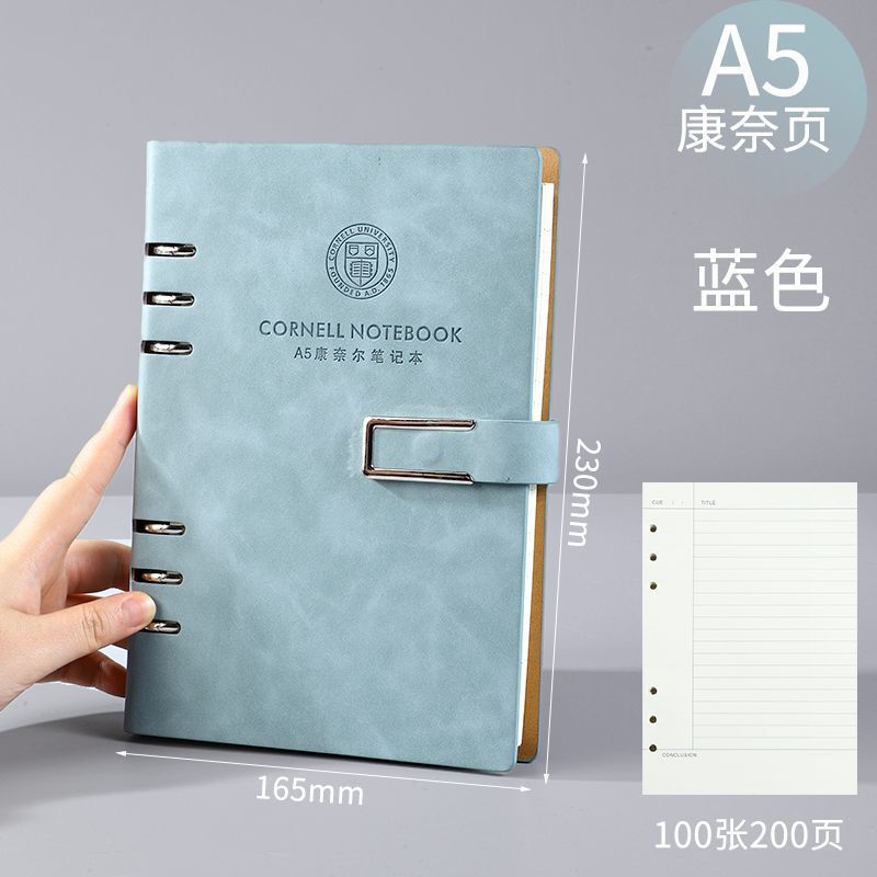 A4 コーネル 5r 記憶法ルーズリーフノート B5 高価値大学院入試法試験厚みのある取り外し可能なルーズリーフノート A5|undefined