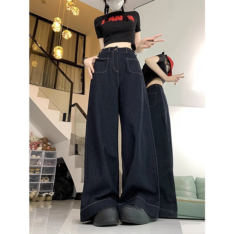 Vaqueros vintage tiro alto negro