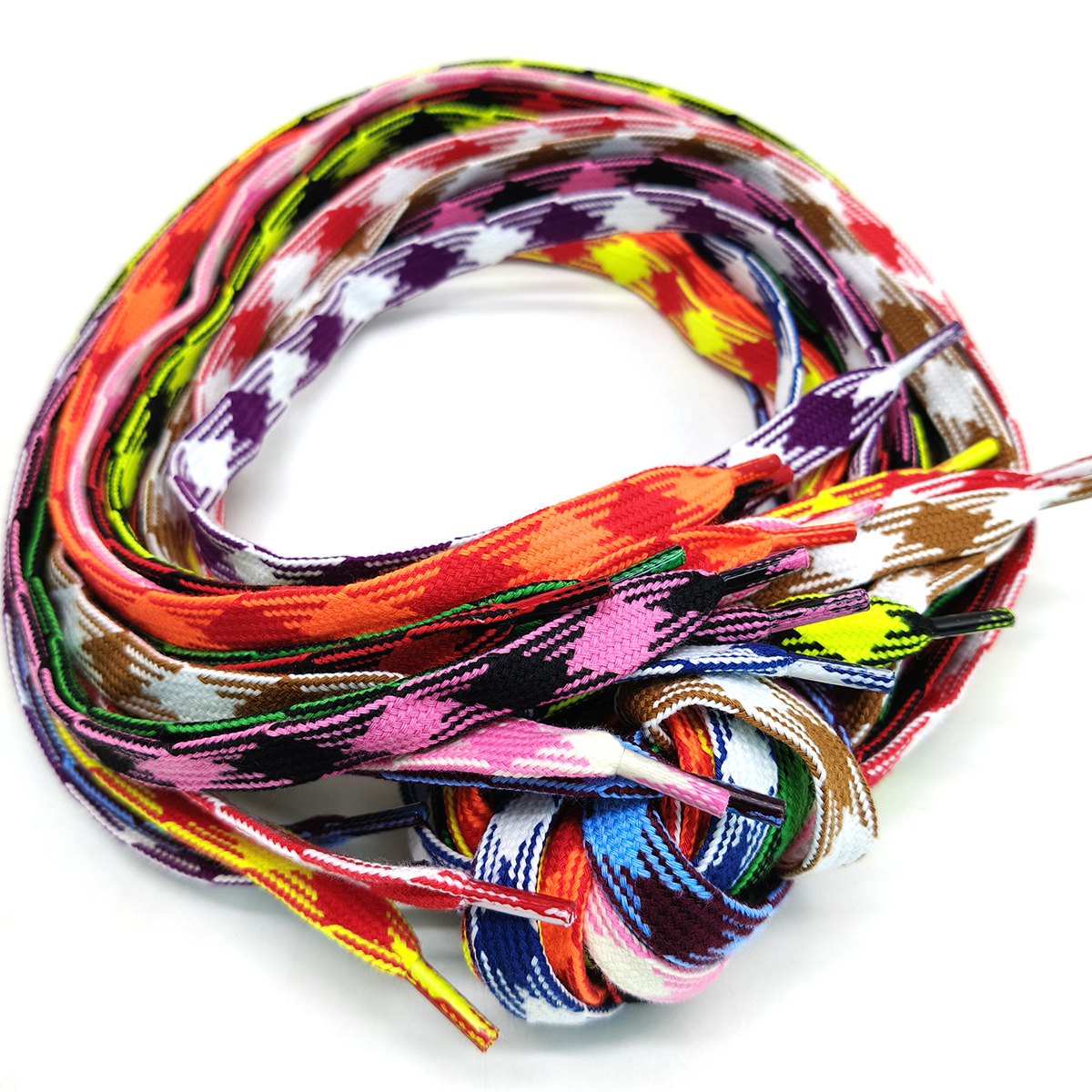 48 colores 10mm poliestéreo algodón color entre mil pájaros tejidos huecos cuerdas de cordón de zapatos cuerdas de cintura de ropa plana doble cuerda de sombrero