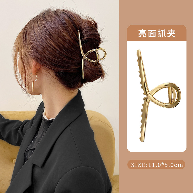 Nueva pinza de agarre, pinza para el cabello, parte posterior de la cabeza, celebridad de Internet, 2025, temperamento, pinza para el cabello, pinza para el cabello, tocado, clip para tiburón femenino