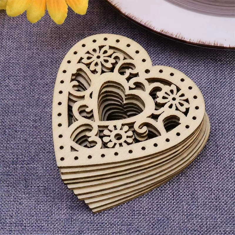 Retro design decorations from natural wood, painted pendant, simple and elegant design
