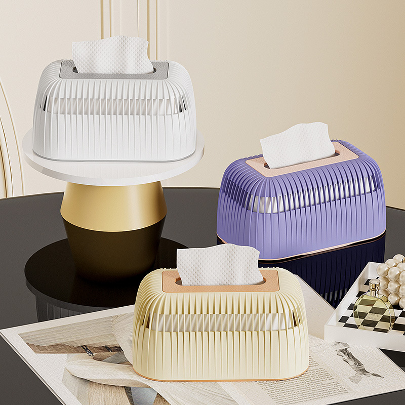 Caja de pañuelos de silicona de estilo crema Sala de estar creativa Mesa de centro de dormitorio de lujo ligero de alta gama Servilleta de escritorio Caja de bombeo de papel Caja de almacenamiento