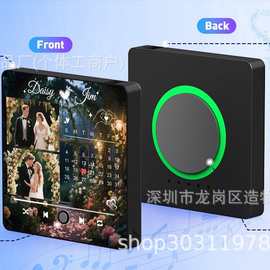 亚克力绿圈音乐冰箱贴128mb蓝牙个性化照片音乐 一件起订图片音乐