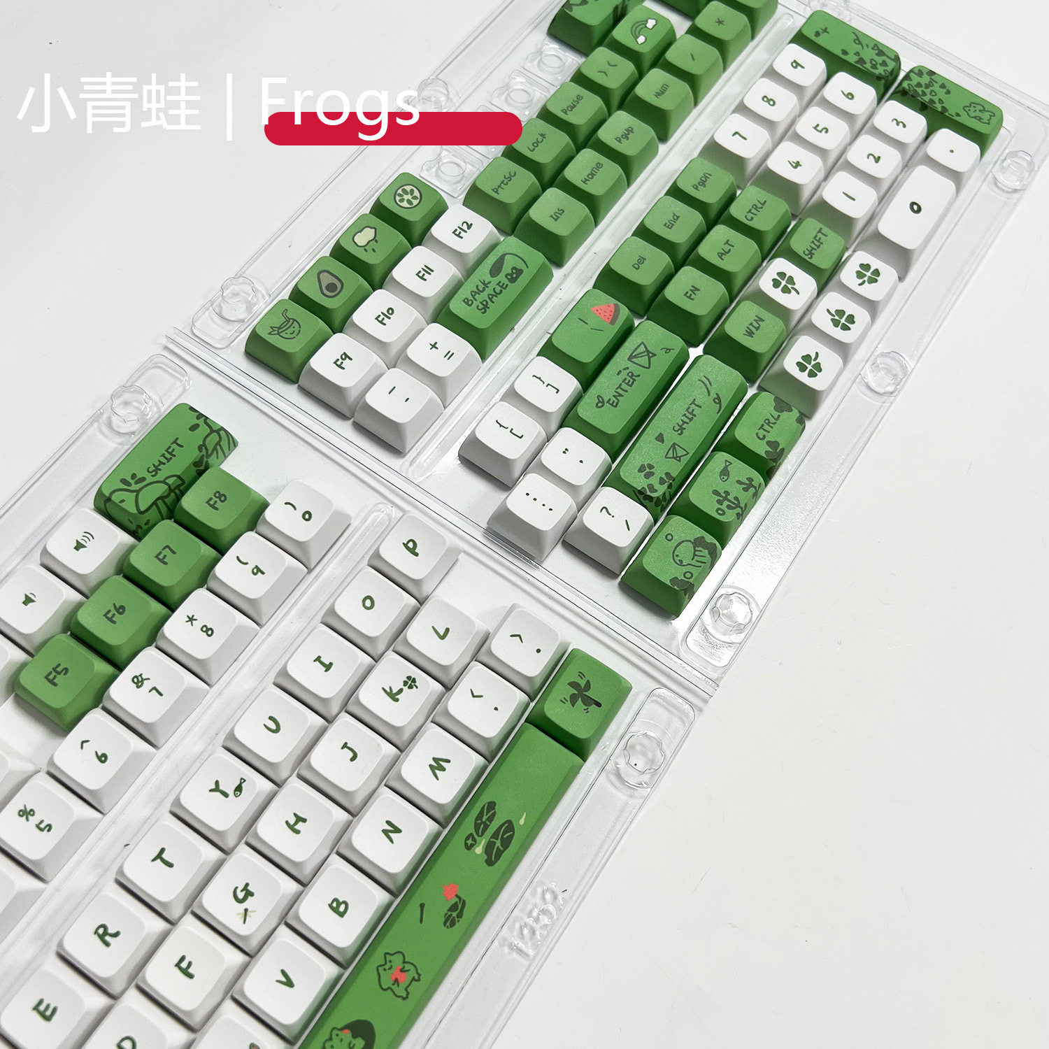 XDA Matcha 125 teclas queso verde hierba verde sublimación keycap pequeño juego completo en caja material PBT venta directa de fábrica