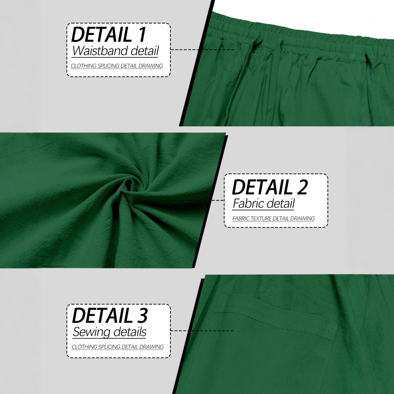 Transfronterizo TK Amazon spot nuevo otoño hombre europeo y americano de color sólido suelto rápido algodón seco rectas pantalones casuales